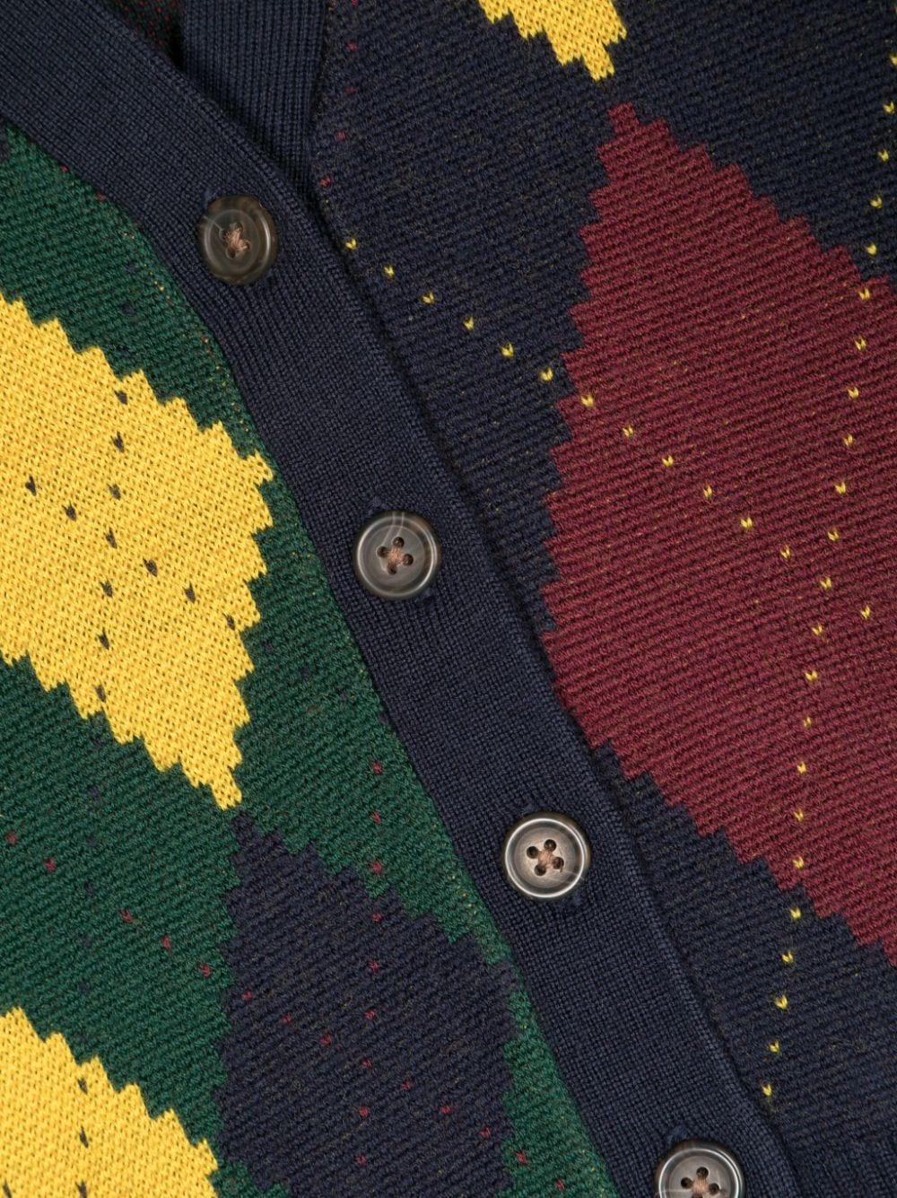 Cardigan blu e multicolor bambina