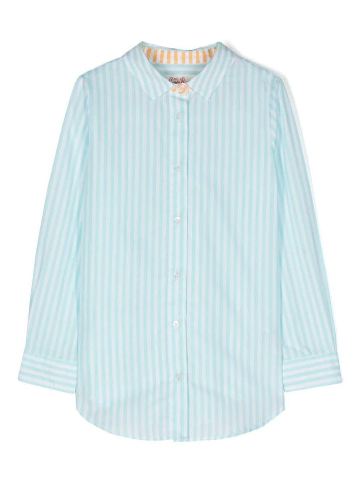 Camicia verde/bianca bambina