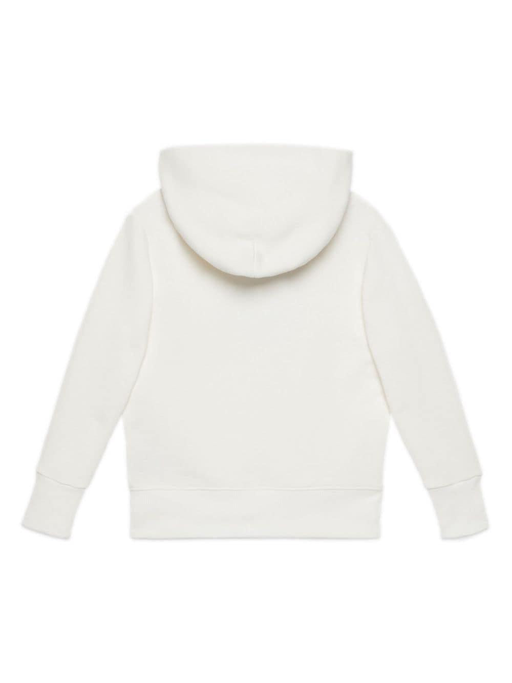 Felpa bianca/multicolore bambino