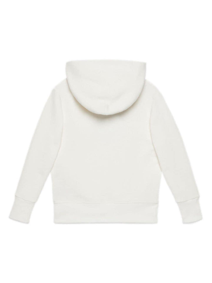Felpa bianca/multicolore bambino
