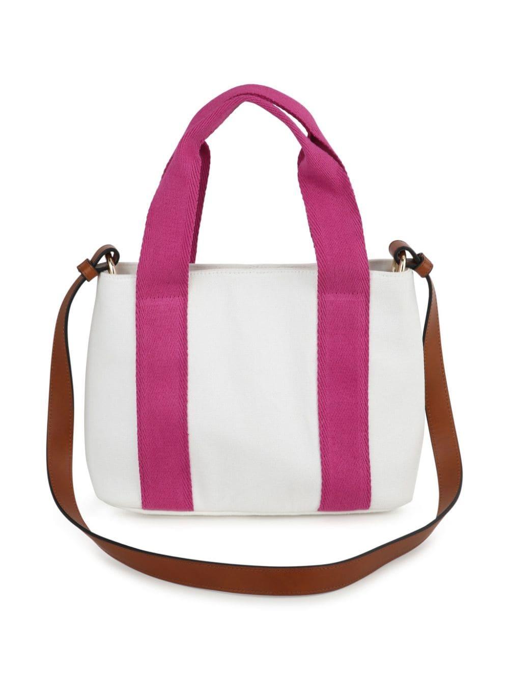 Borsa bambina bianca/rosa