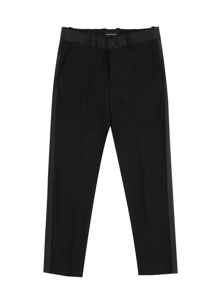 Pantaloni nero bambina classico 25B4092354 0050 Monnalisa kids 