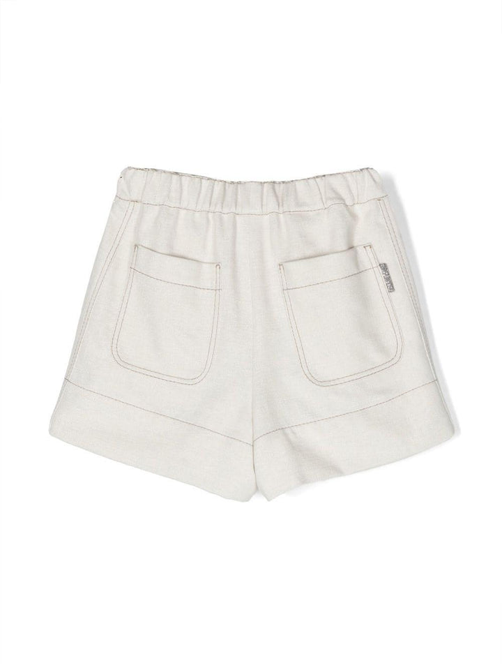 Shorts bianco bambina