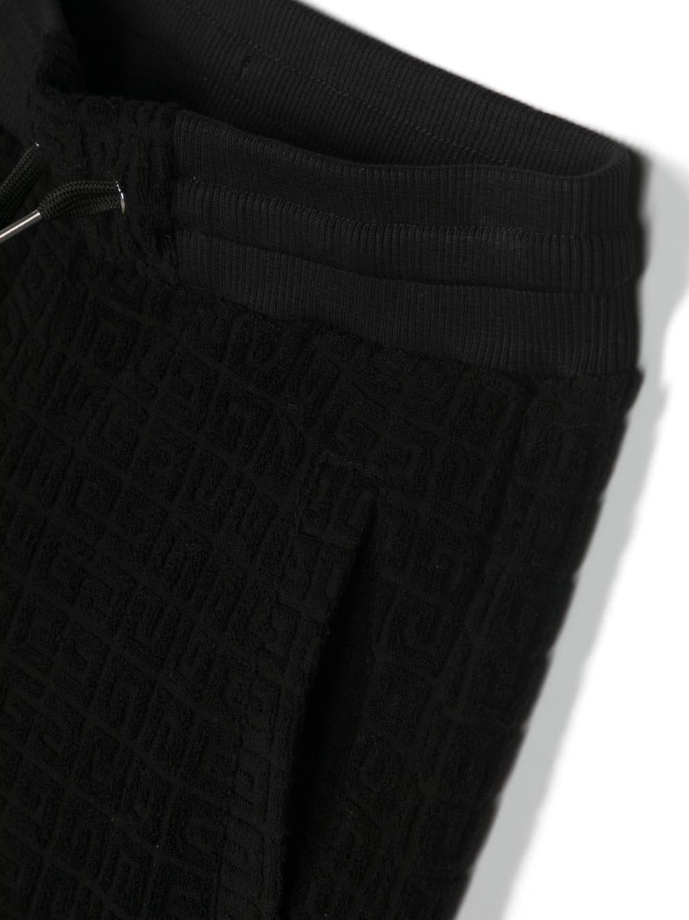 Completo sportivo nero bambino con felpa con cappuccio e zip e pantalone H28015 09B Givenchy Kids 