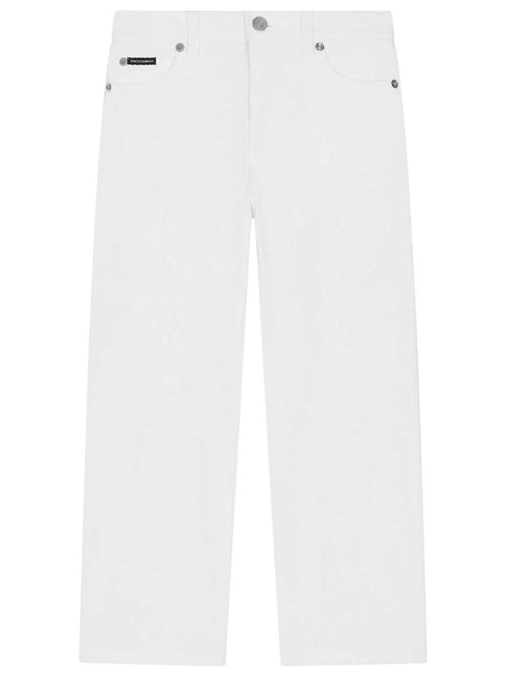Pantalone denim bianco bambina