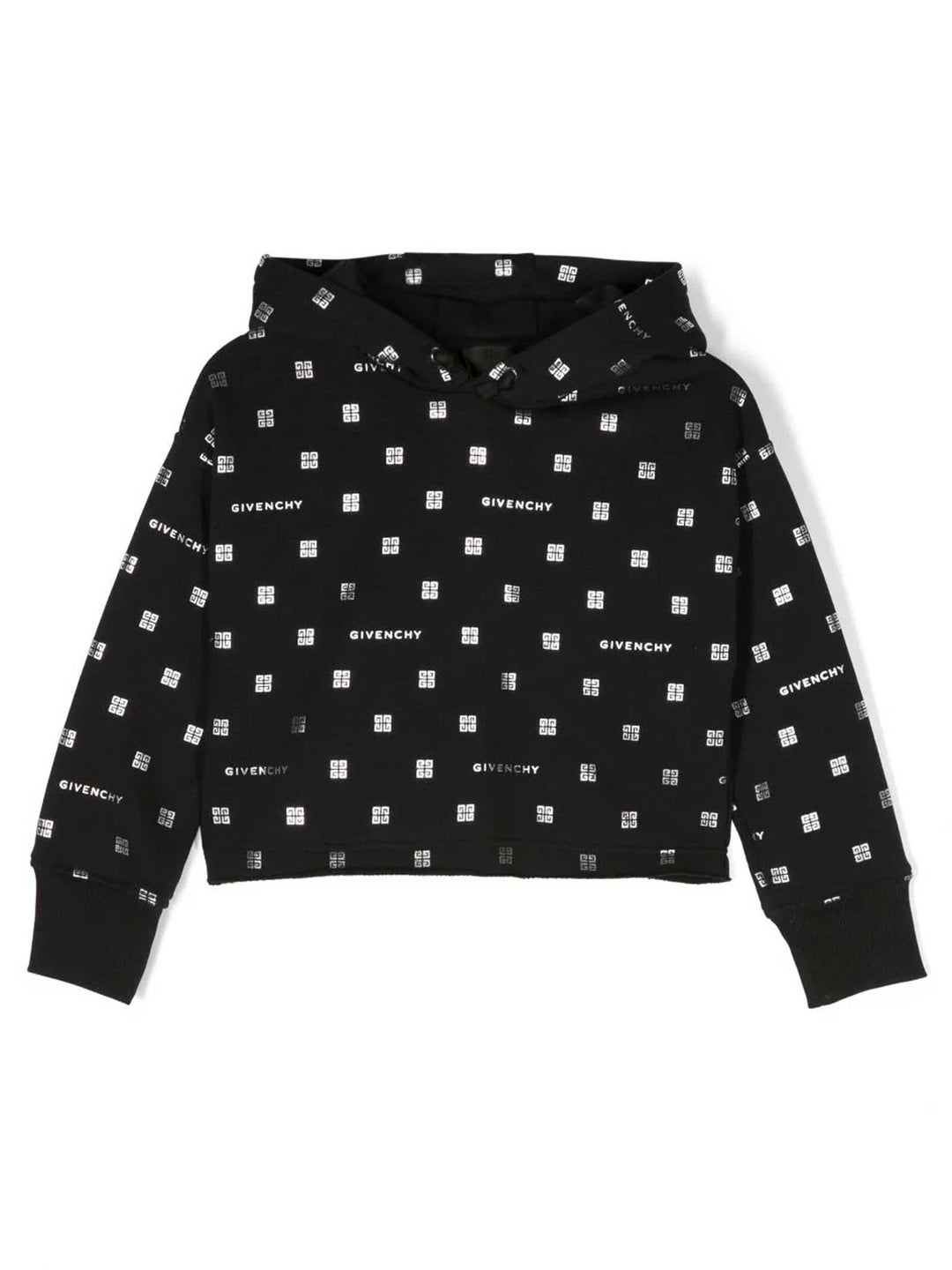 Felpa nera bambina con stampa bianca H15350 09B Givenchy Kids 