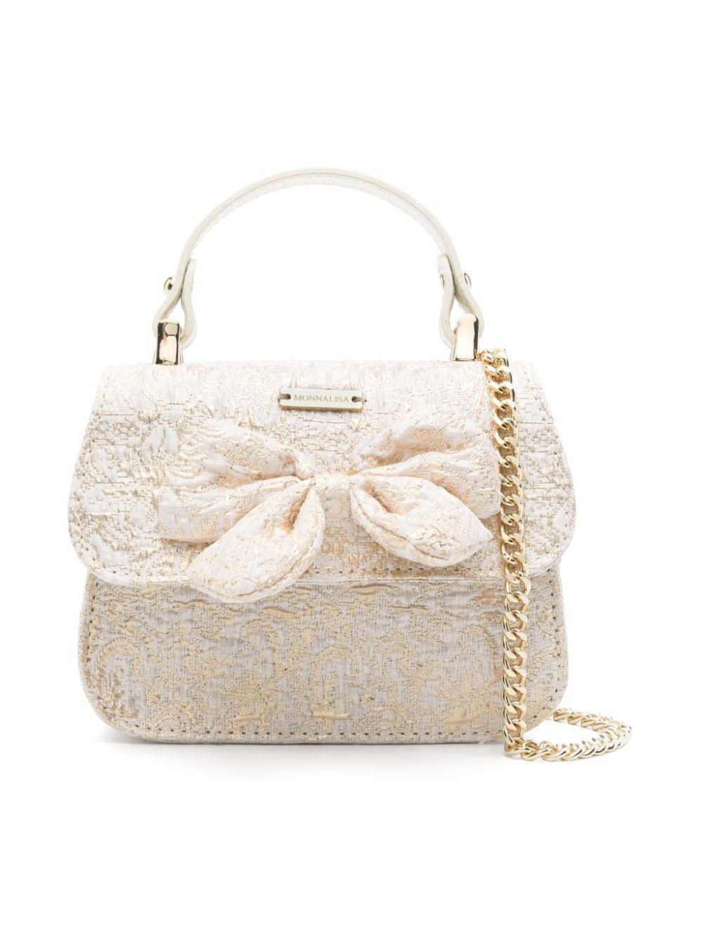 Borsa beige/oro bambina