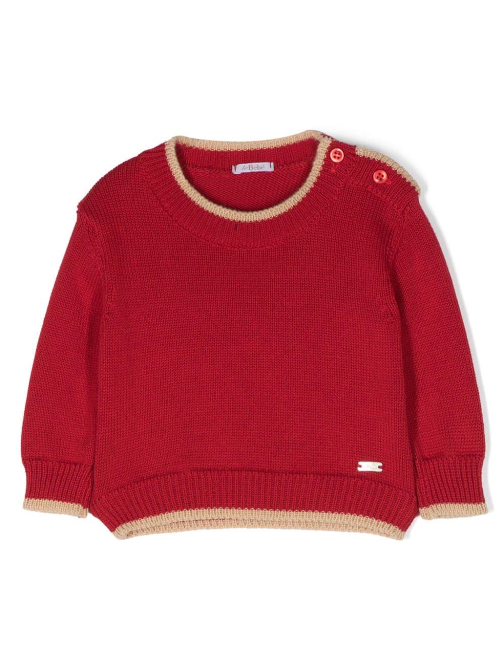 Maglione bordeau neonato LBB4206 BORDE Le bebè 