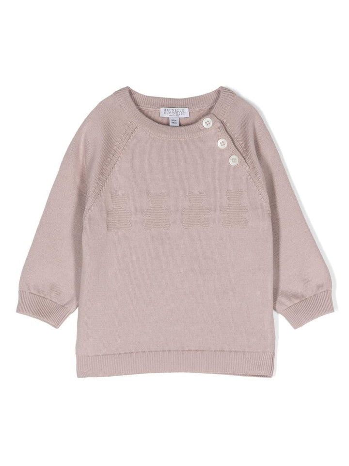 Maglione rosa neonata