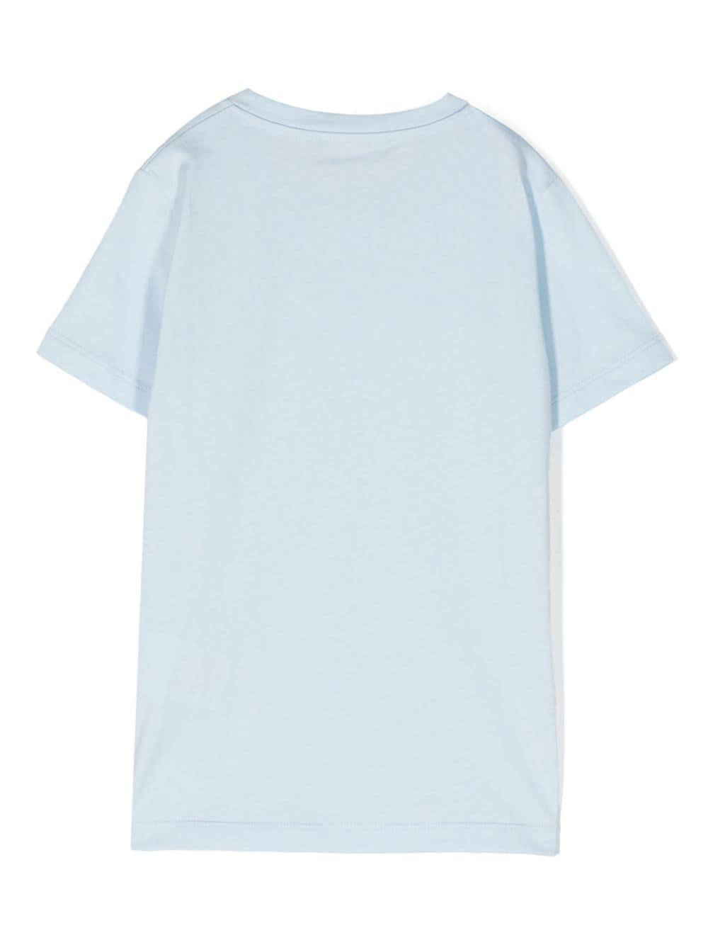 T-shirt celeste unisex 10002391A10796 2VF70 VERSACE 