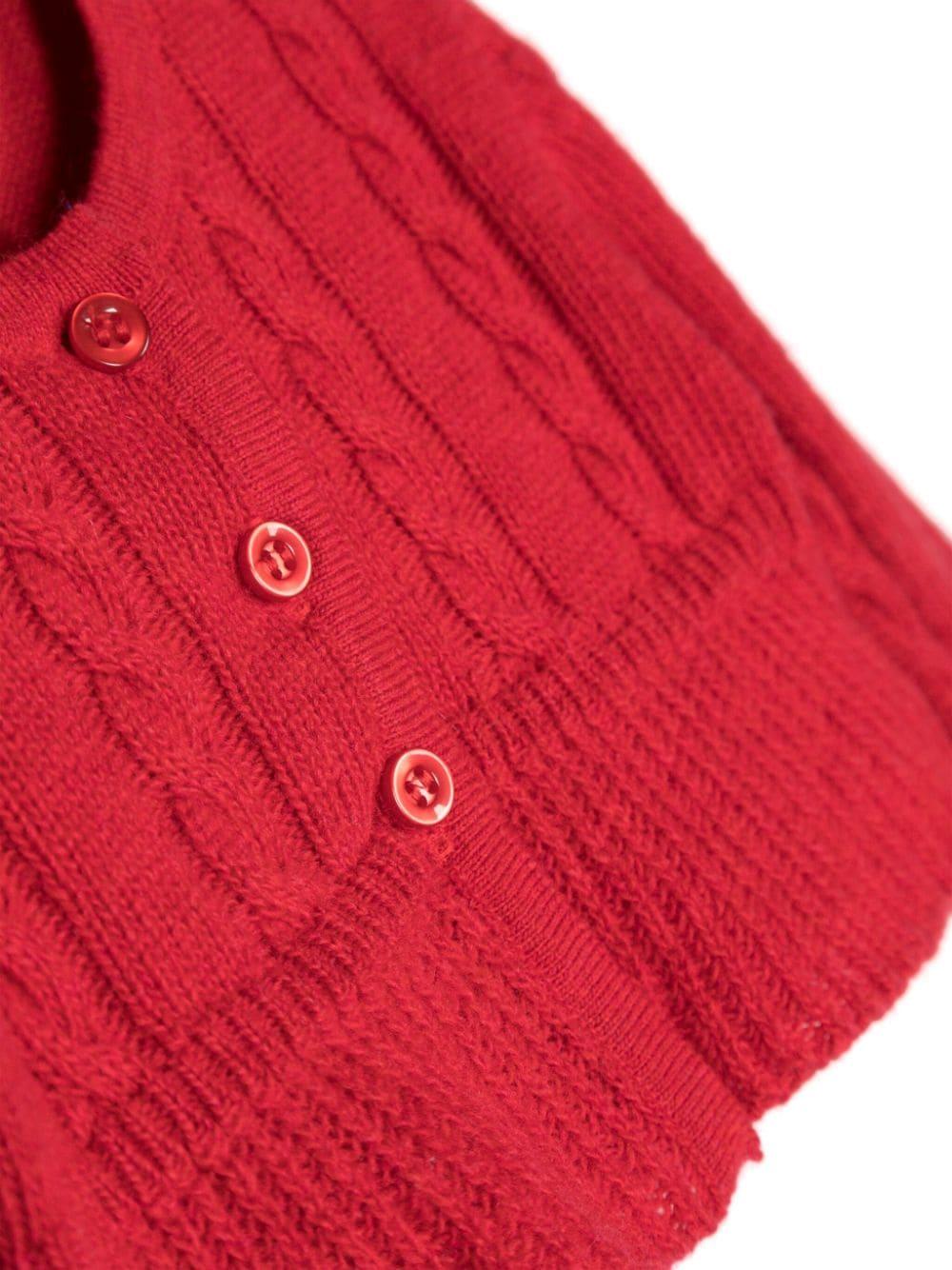 Cardigan rosso neonata LBG5155 ROSSO Le bebè 