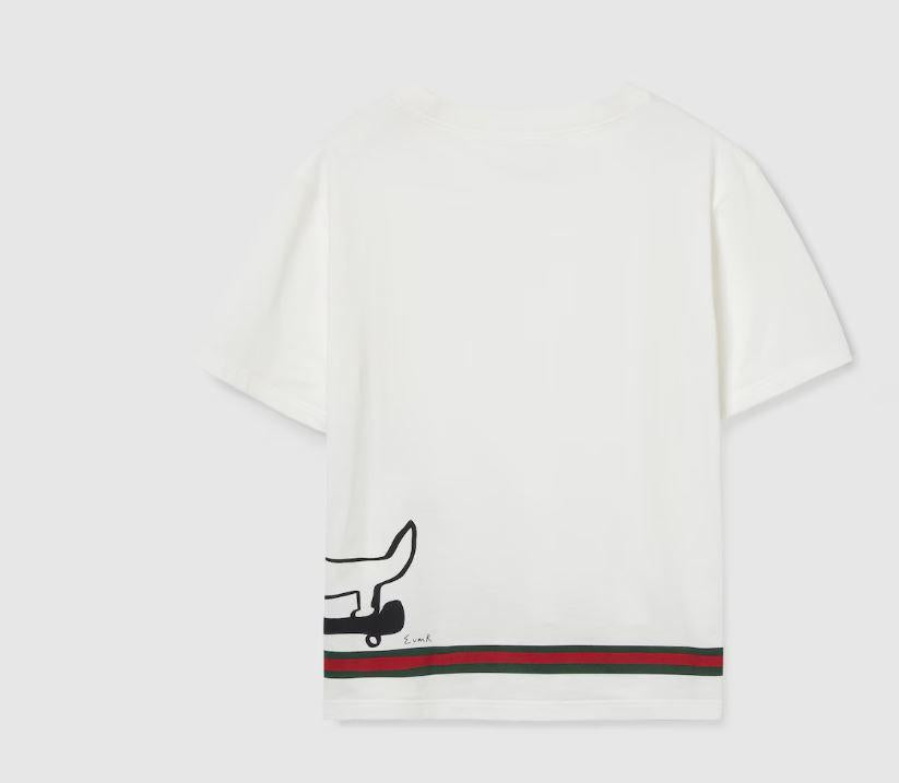 t-shirt bianco bambino 575114XJHBT 9214 GUCCI KIDS 