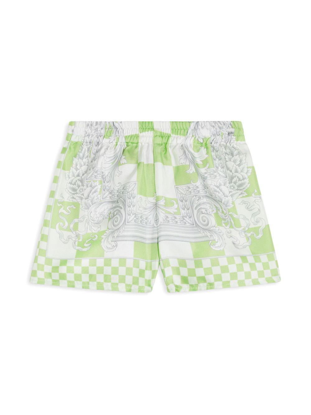 Shorts verde/multicolore neonato