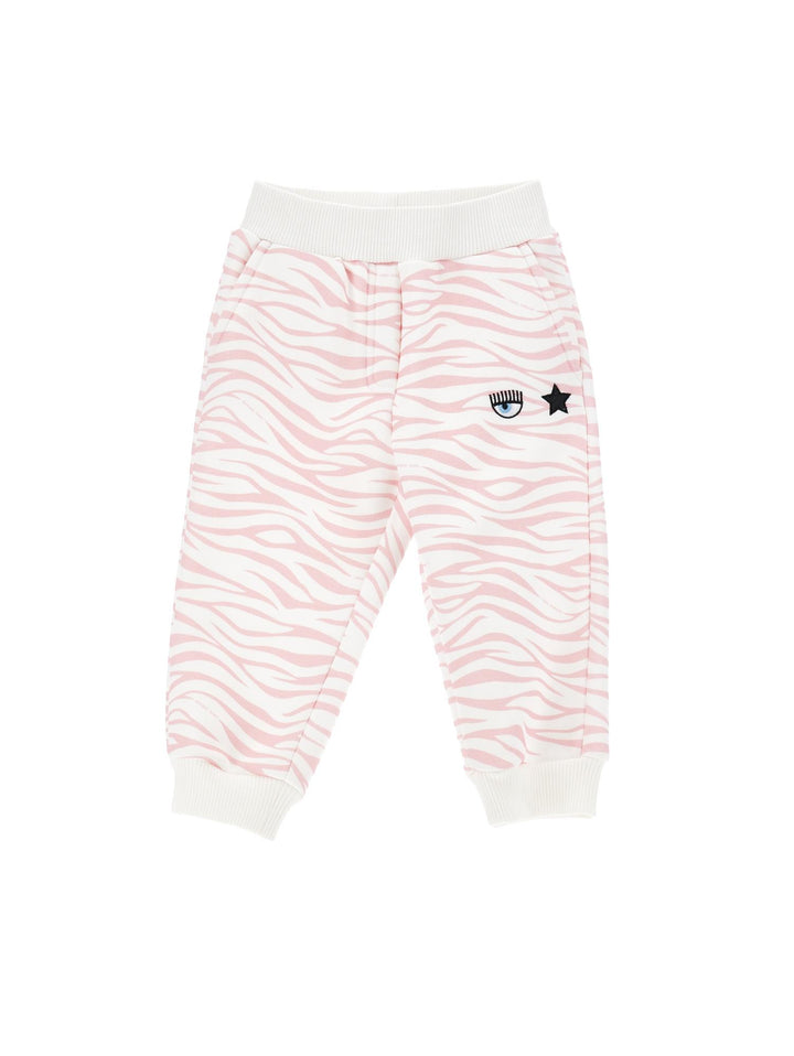 Pantaloni neonata con stampa e applicazione