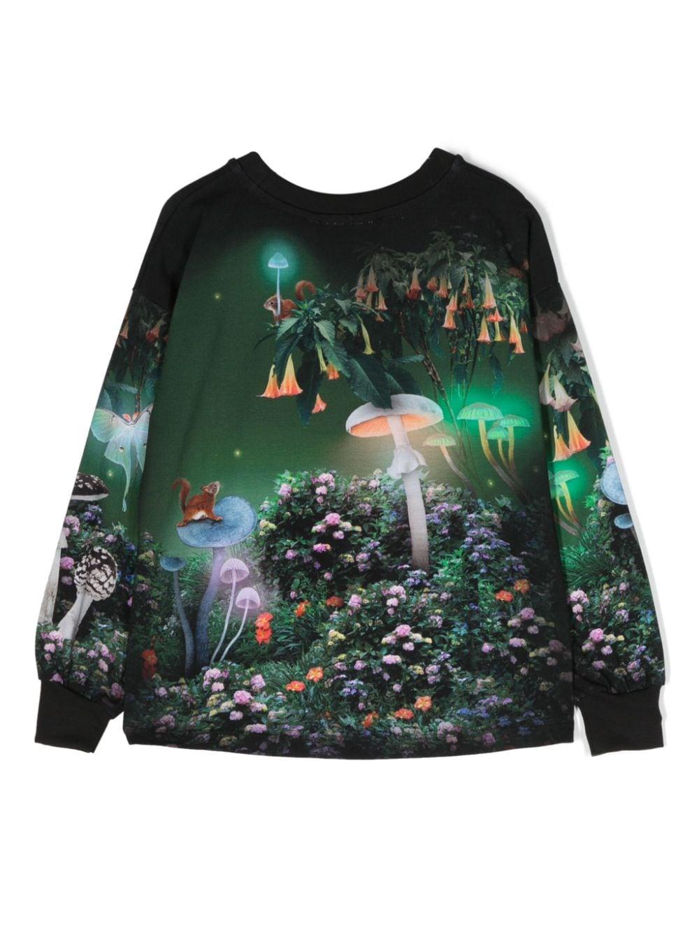 Felpa multicolor bambina con stampa fronte e retro