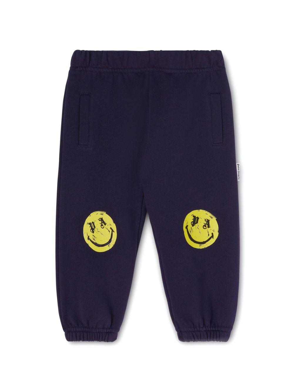 Pantaloni sportivi blu neonato con stampa PBXD003F23FLE003 4615 PALM ANGELS KIDS 
