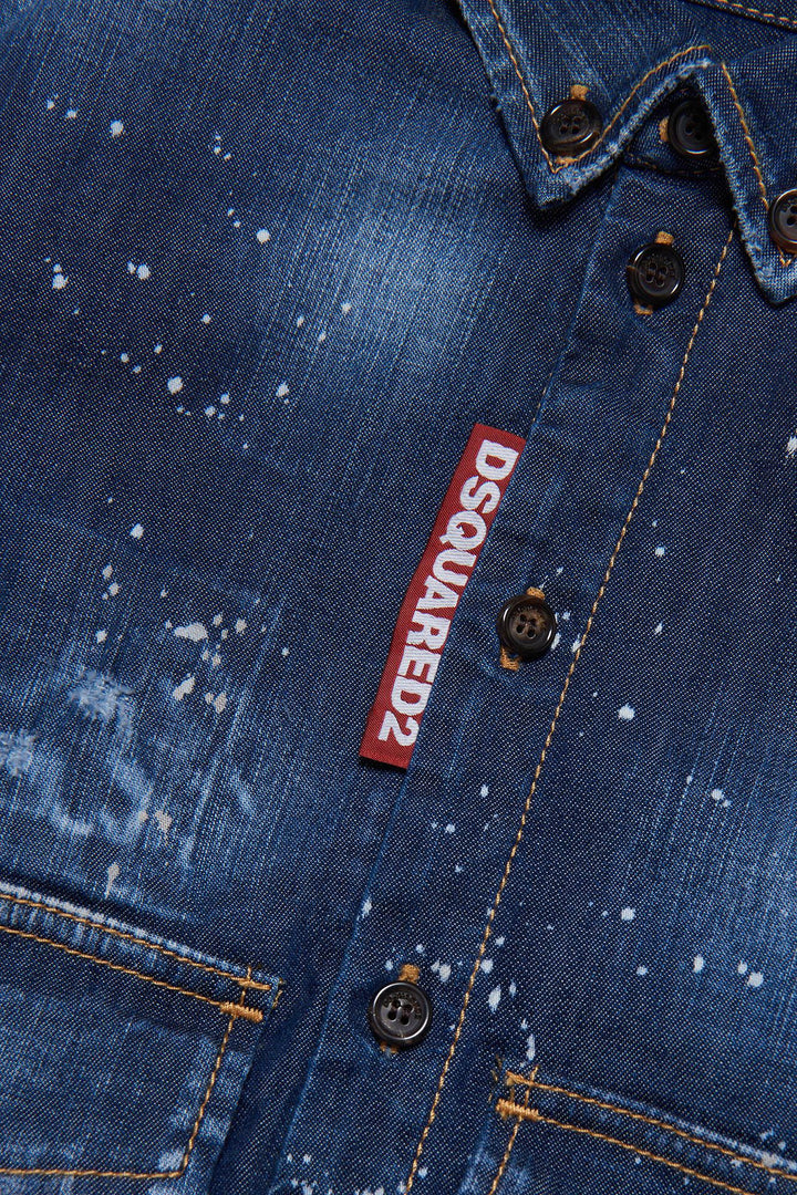 Camicia denim bambino,con due tasche