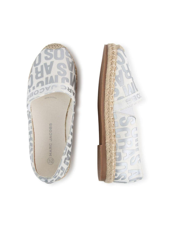 Espadrillas avorio/argento bambina