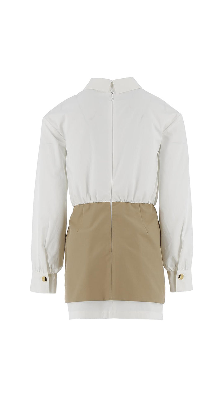Abito bianco/beige bambina