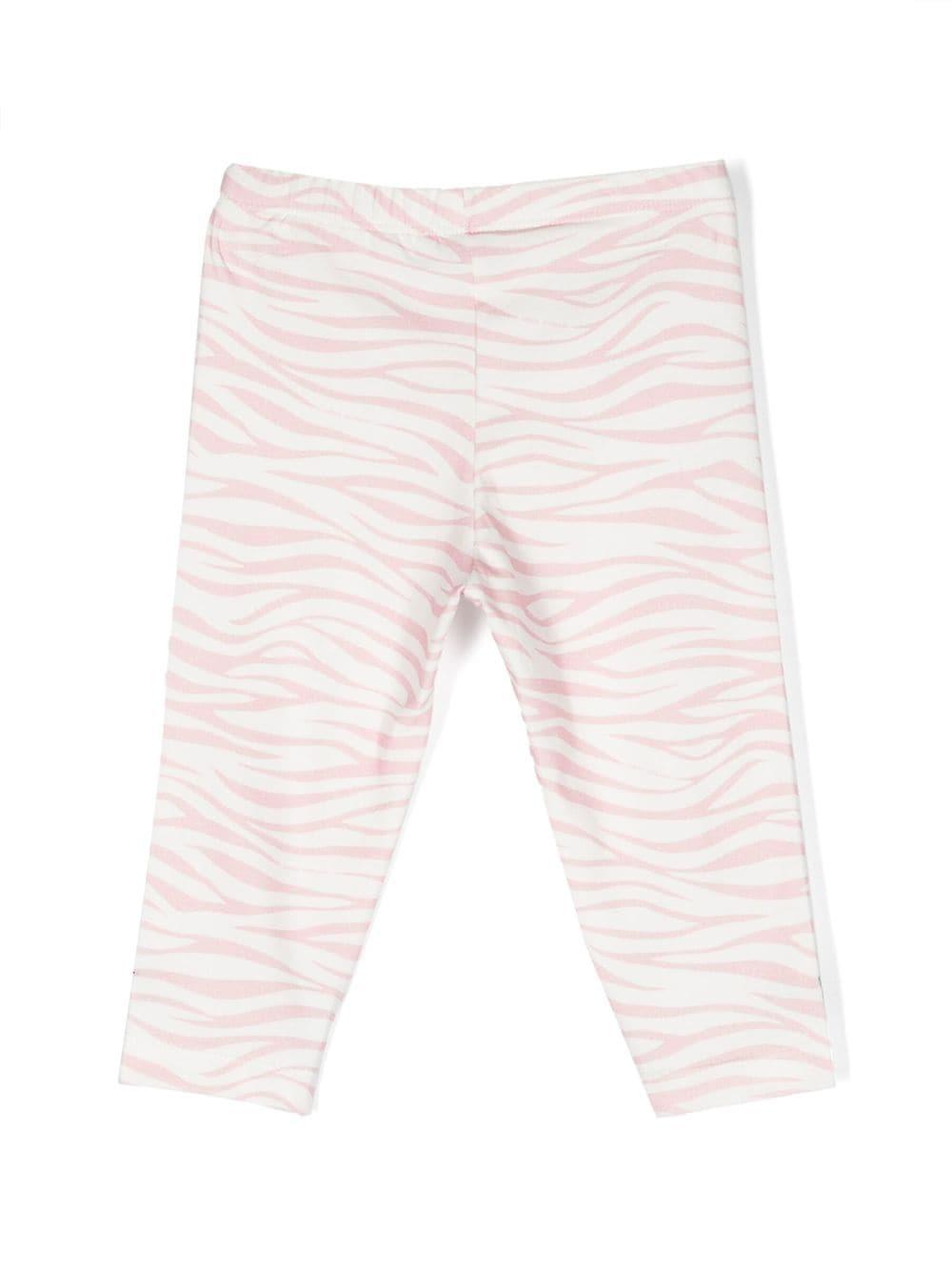 Leggings neonata con stampa e applicazioni