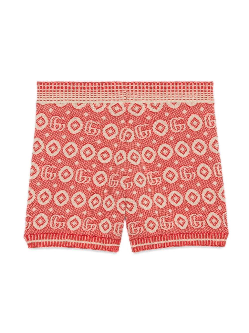 Shorts rosso/beige bambina