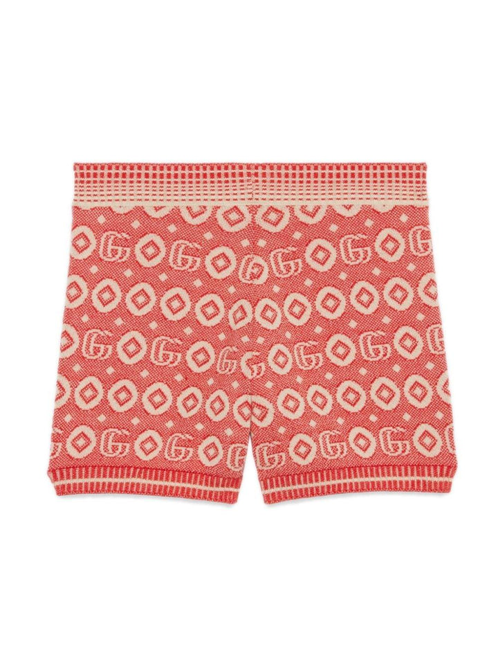 Shorts rosso/beige bambina