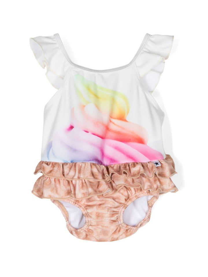 Costume bianco neonata