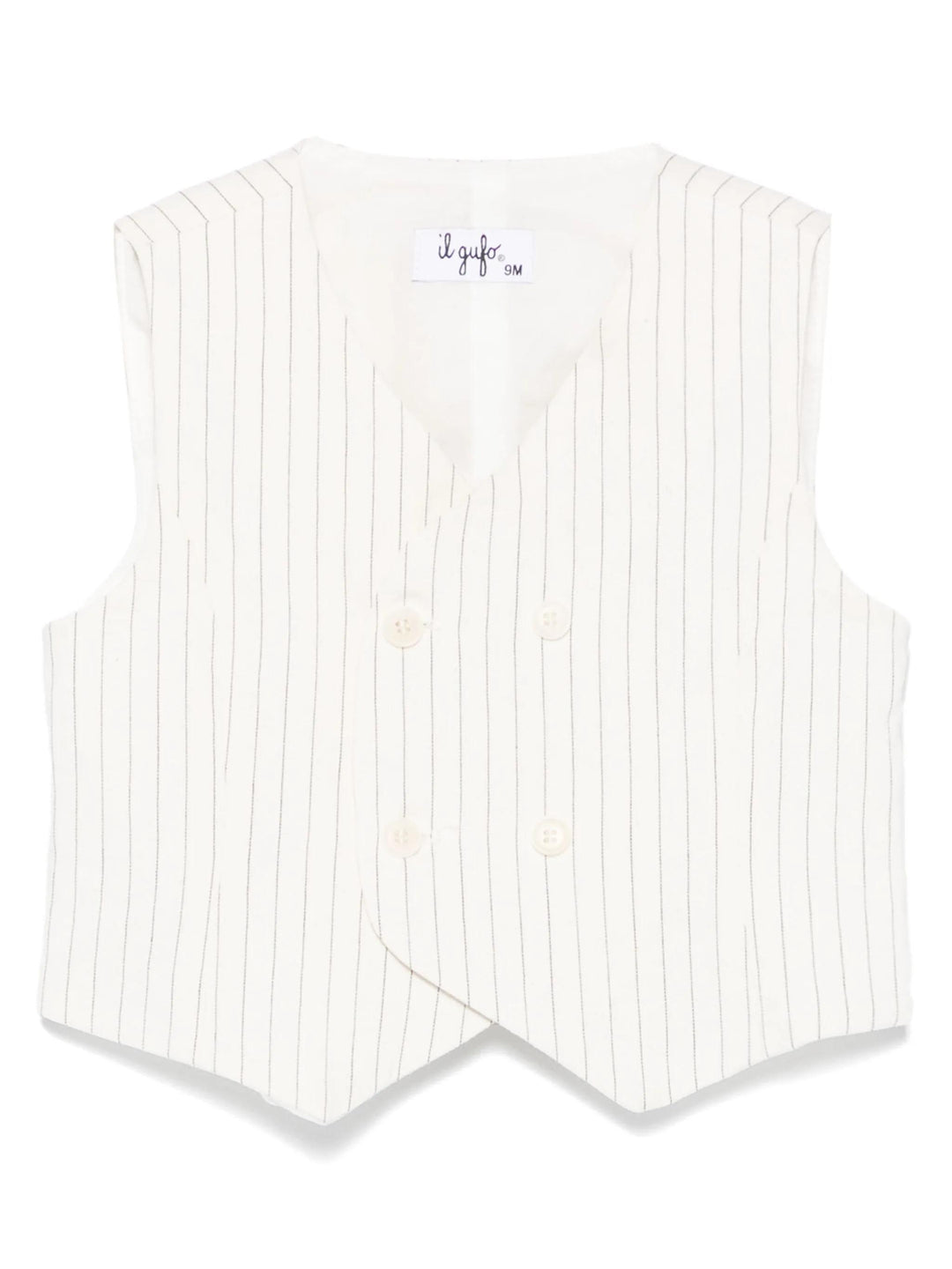 gilet bianco neonato P25GI055C1086 100 IL GUFO 