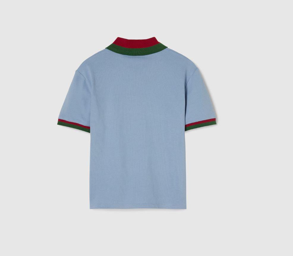 polo celeste bambino 825164XJHAN 4017 GUCCI KIDS 