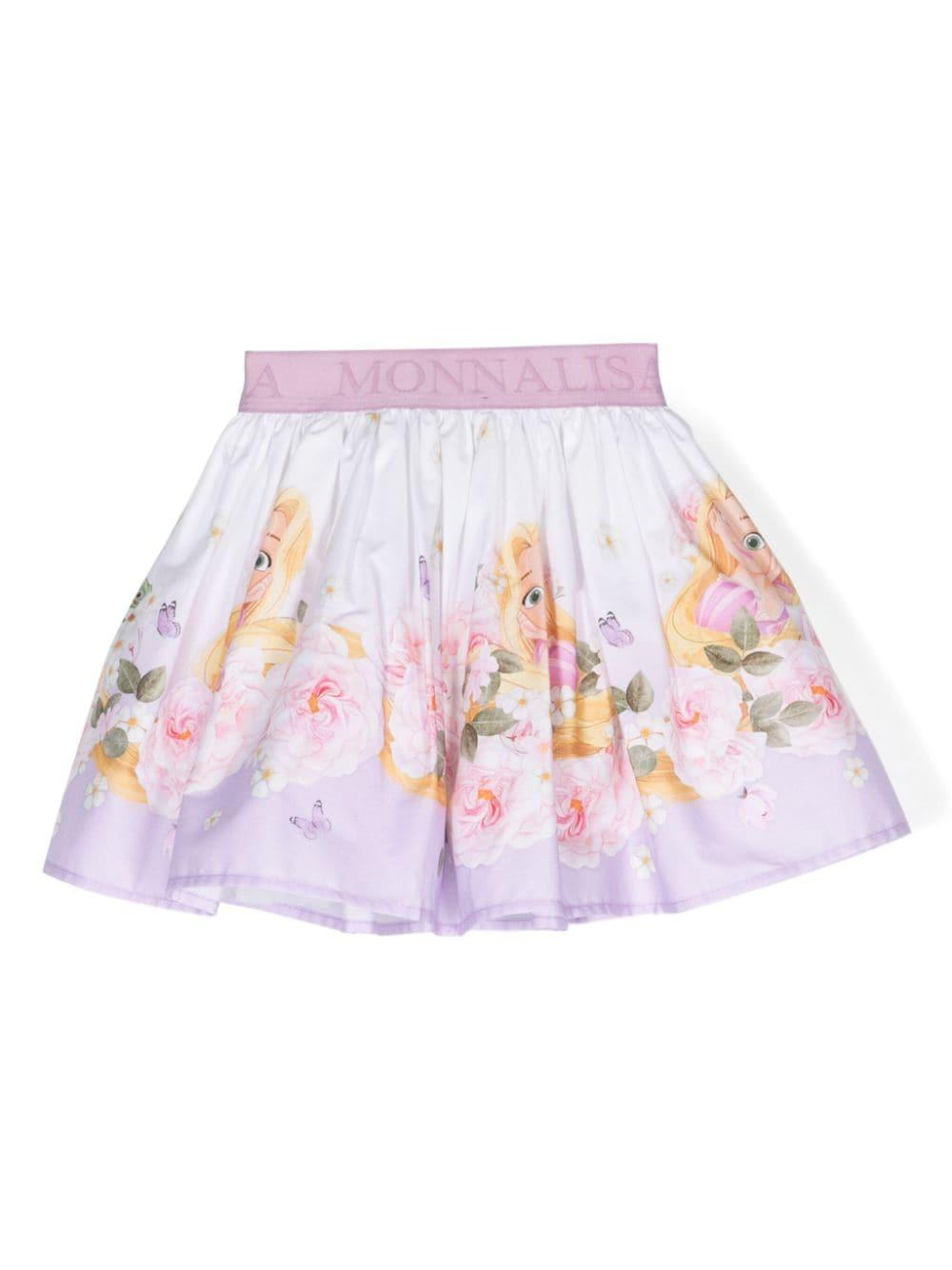 Gonna bianco/lilla bambina