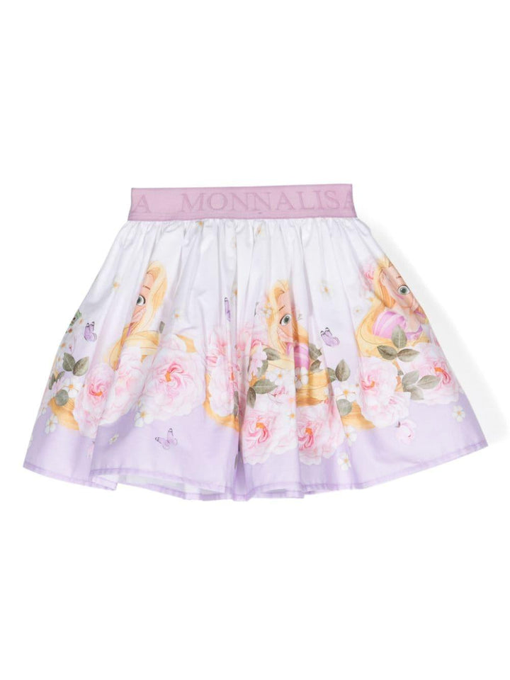 Gonna bianco/lilla bambina