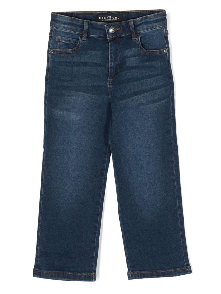 Pantaloni indaco bambina con logo