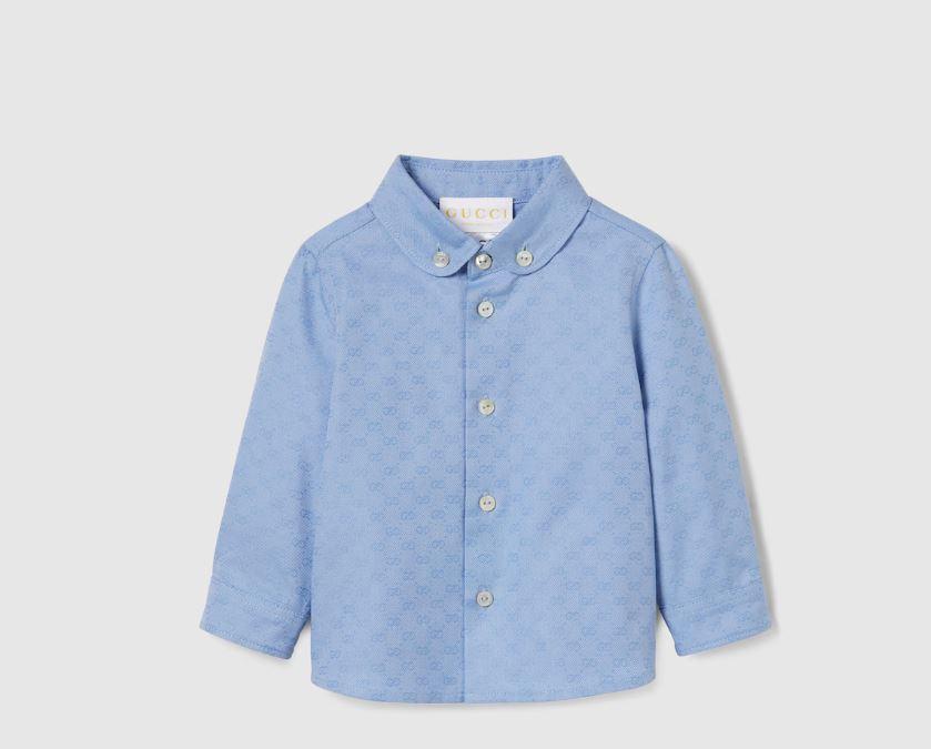 camicia celeste neonato 824855XWA5J 4910 GUCCI KIDS 