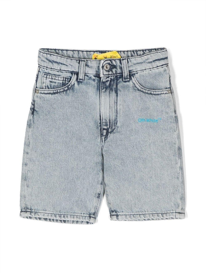 Shorts denim bambino OBYC001S23DEN002 4045 off-white kids 