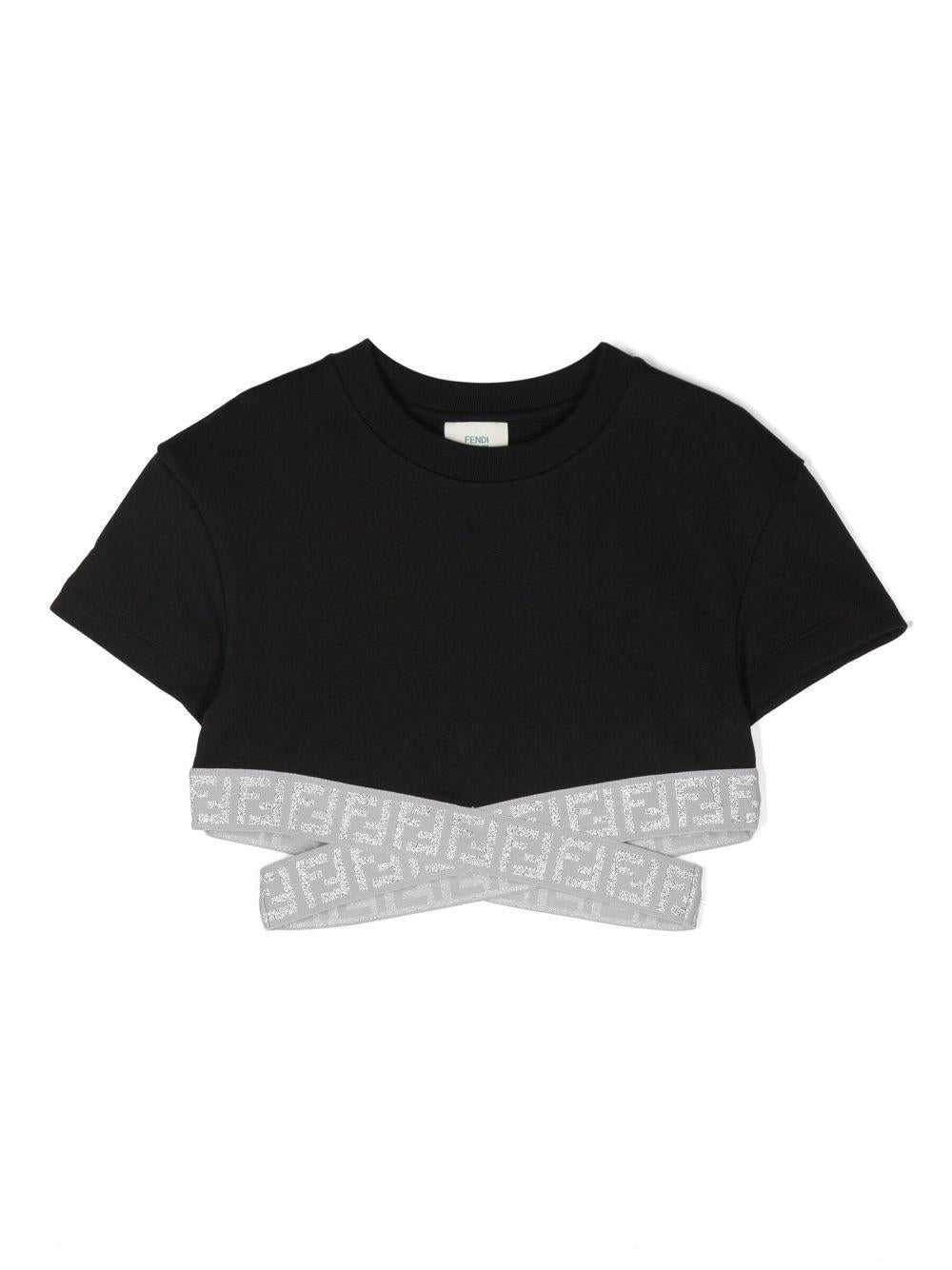 Felpa nera e grigia bambina