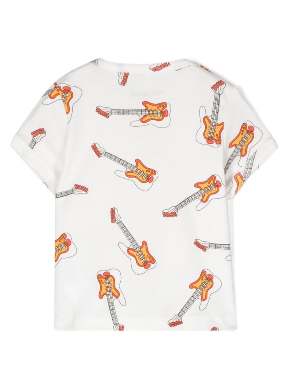 T-shirt neonato bianca/multicolore