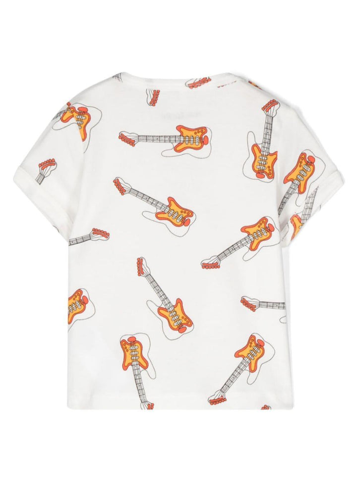 T-shirt neonato bianca/multicolore