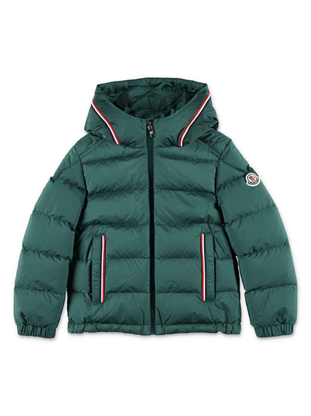 Piumino verde bambino