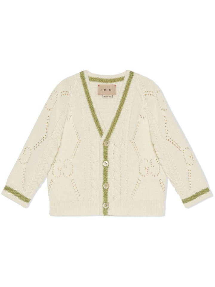 Cardigan bianco neonato