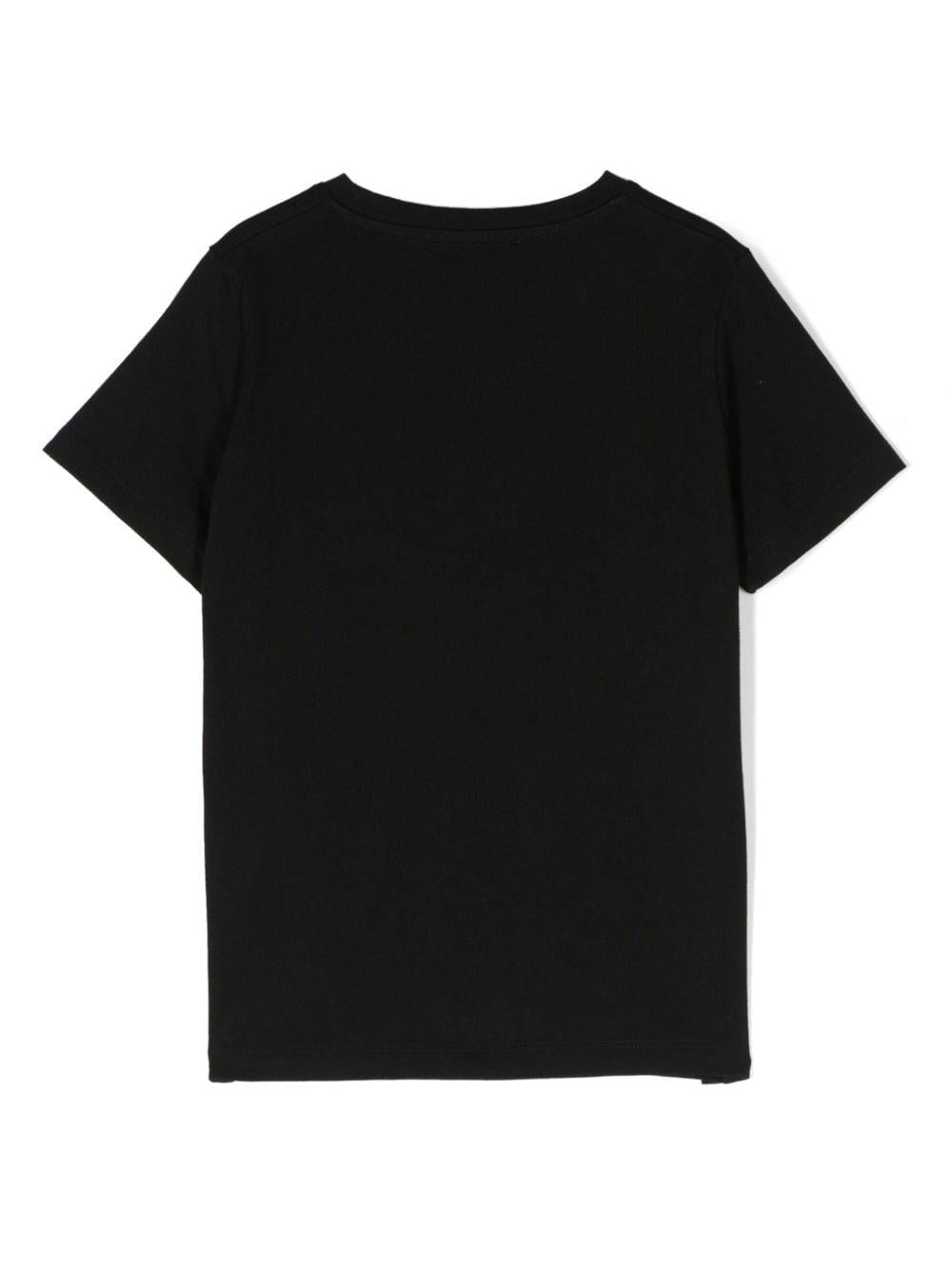 T-shirt nera unisex con stampa 10001291A09009 2B070 VERSACE 