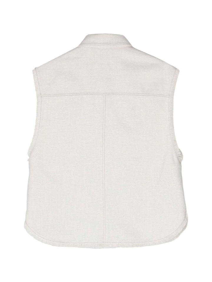 Gilet denim bianco bambino
