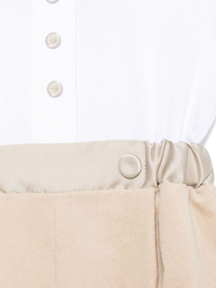 Tutina bianco/beige neonato