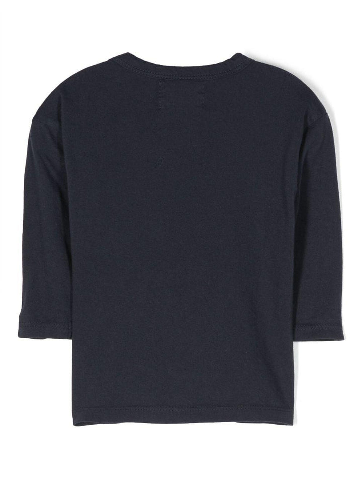 T-shirt blu navy neonato con stampa