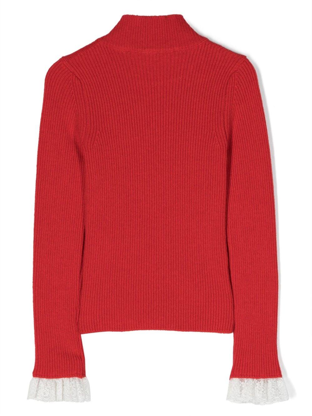 Maglione rosso bambina