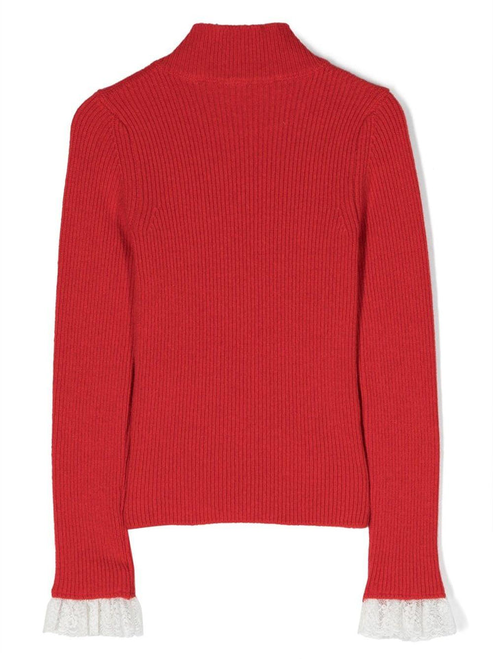 Maglione rosso bambina