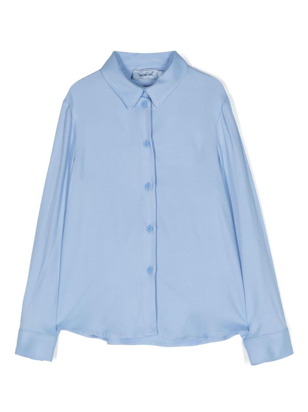 Camica azzurra bambina