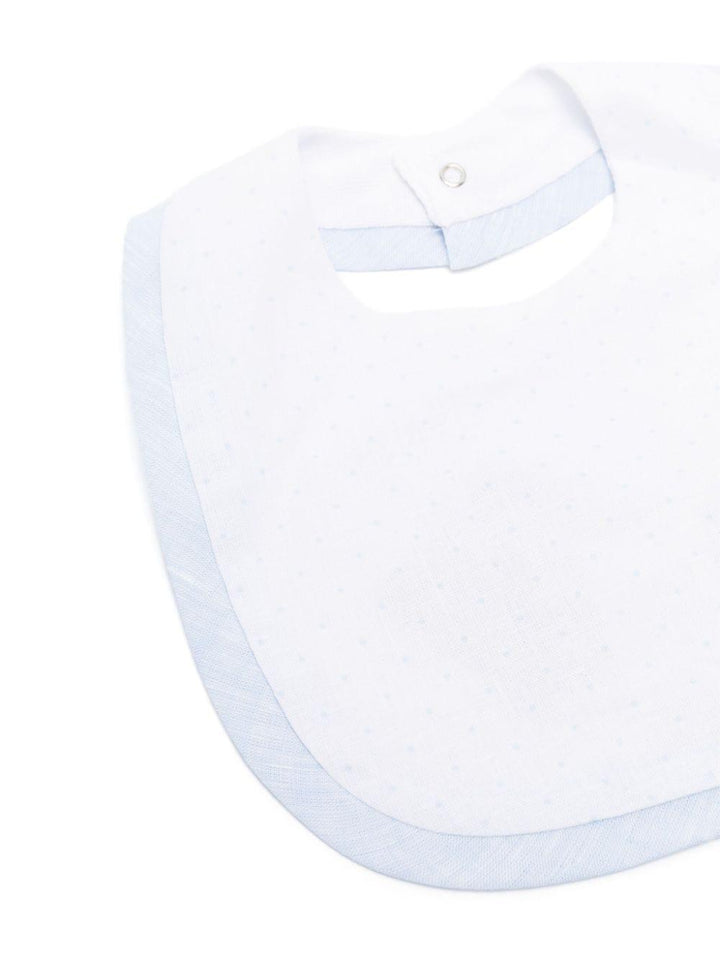 Bavaglino bianco/azzurro neonato