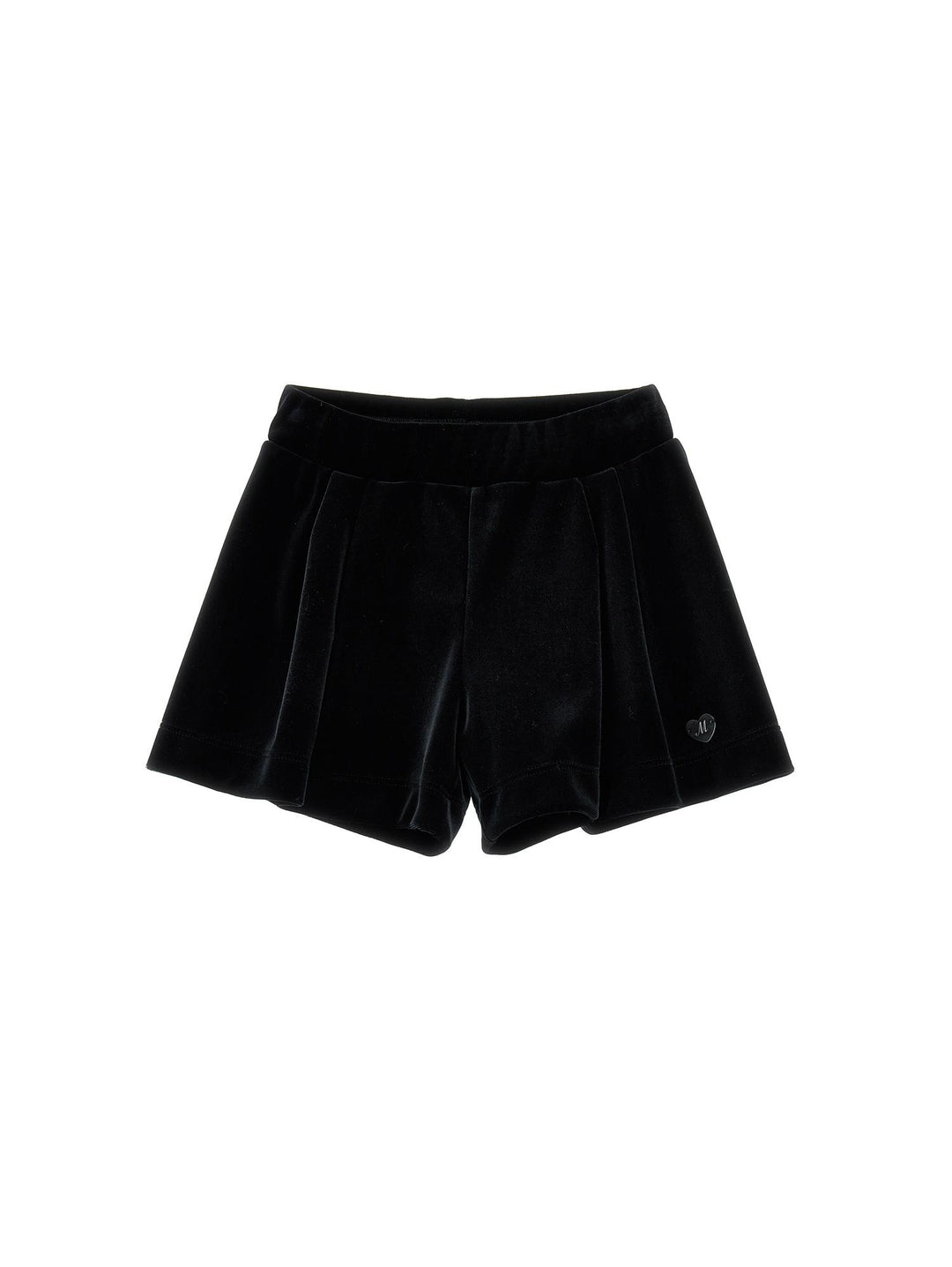 Shorts nero bambina con logo 11B4132850 0050 Monnalisa kids 