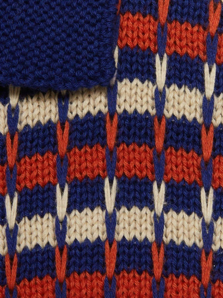 Cardigan blu/rosso neonato