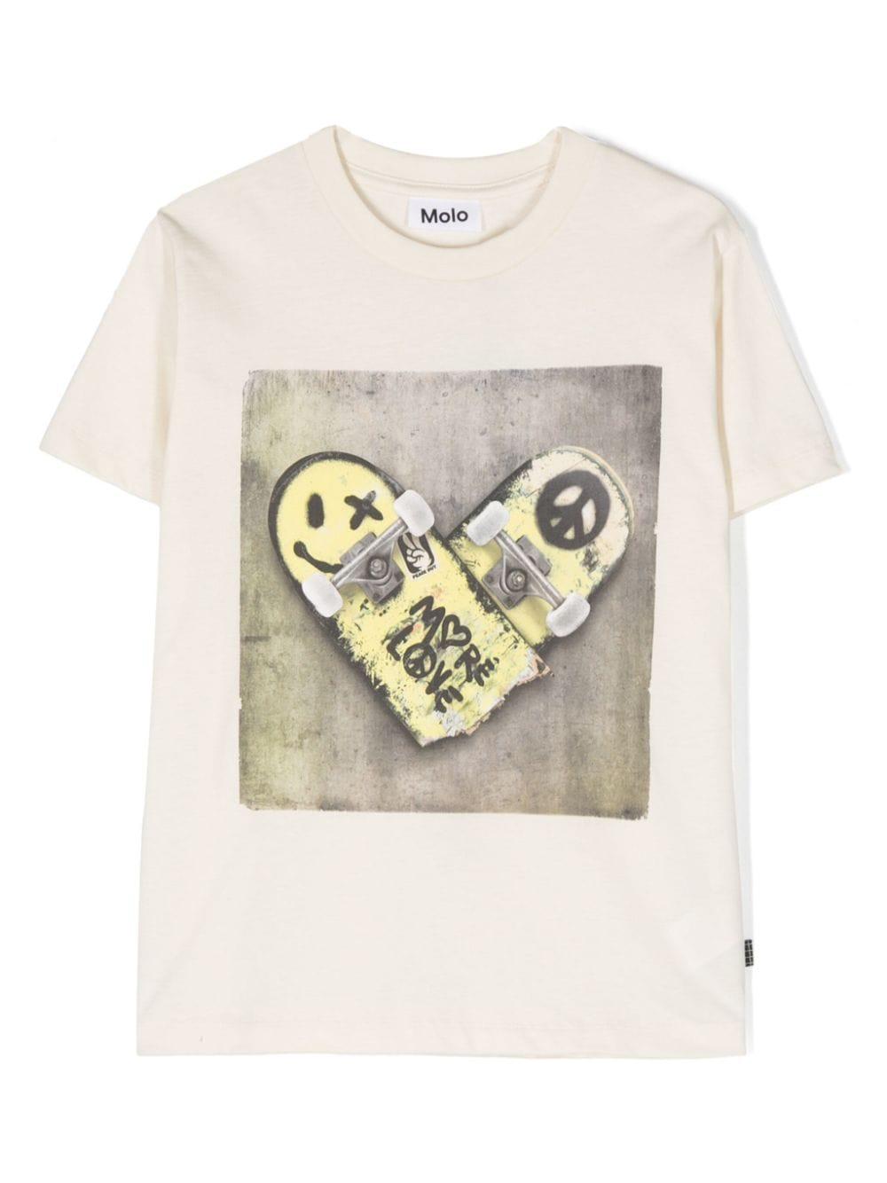 T-shirt bambino bianca crema